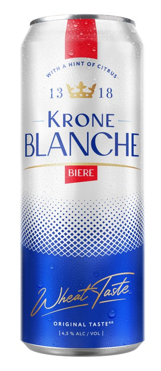 Пивной напиток Krone Blanche Biere 4,5% 0,45 ж/б