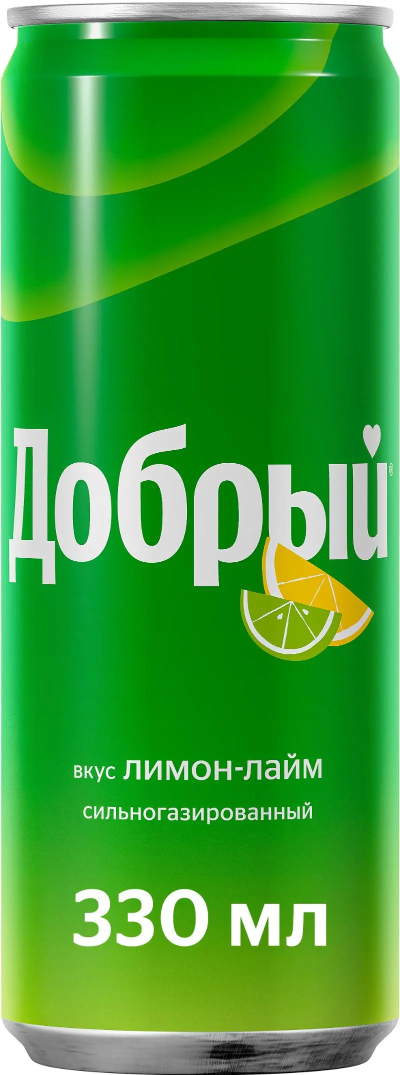 Напиток газированный б/алк.Добрый Лимон-лайм 0.33 л ж/б