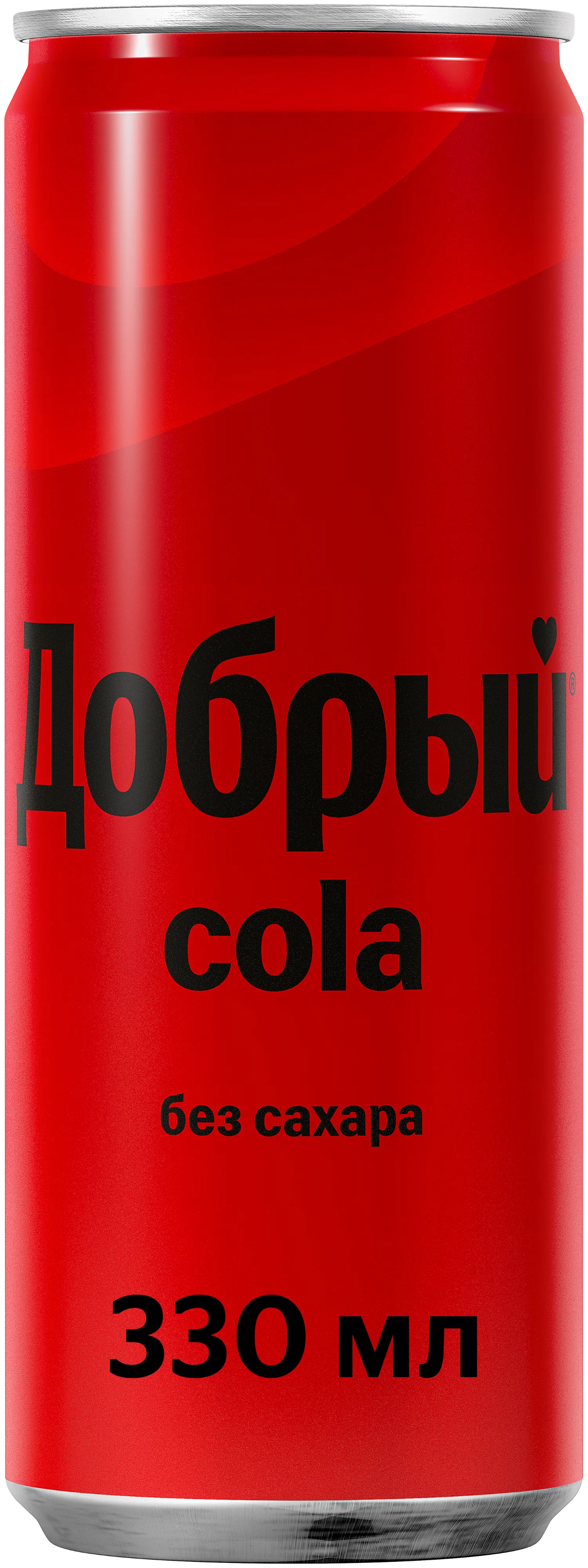 Напиток газированный б/алк.Добрый Кола без сахара 0.33 л ж/б