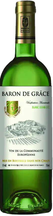 Вино Барон де Грас белое полусухое
