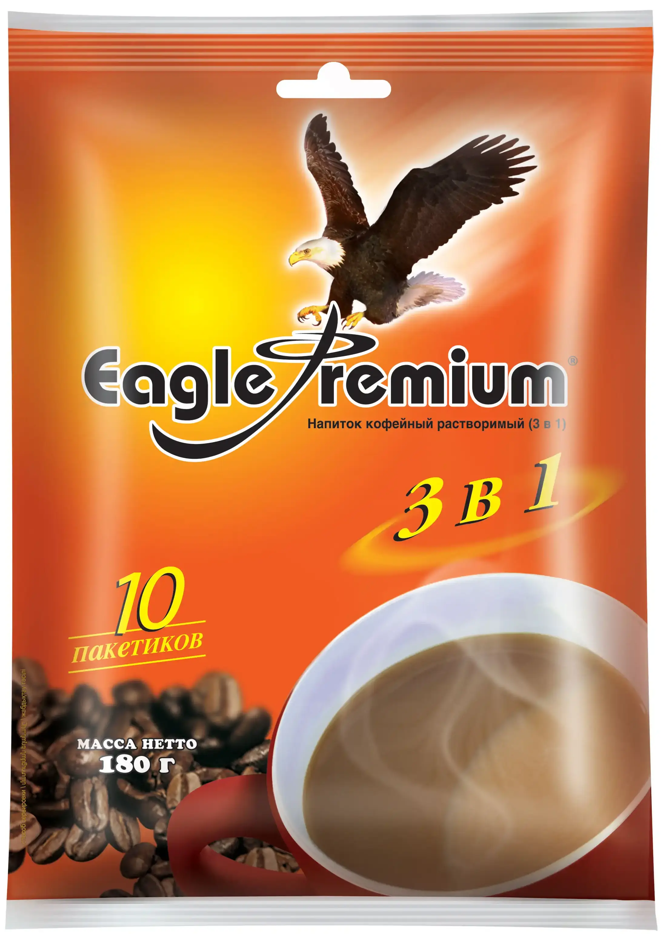 Напиток кофейный растворимый 3в1 Eagle Premium 10 пакетиков 180г
