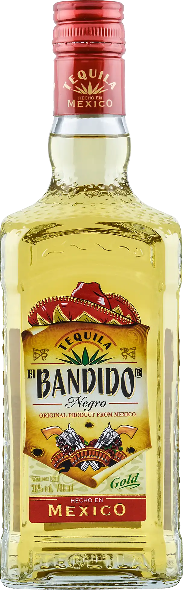 Спиртной напиток Текила Эль Бандидо Негро Голд