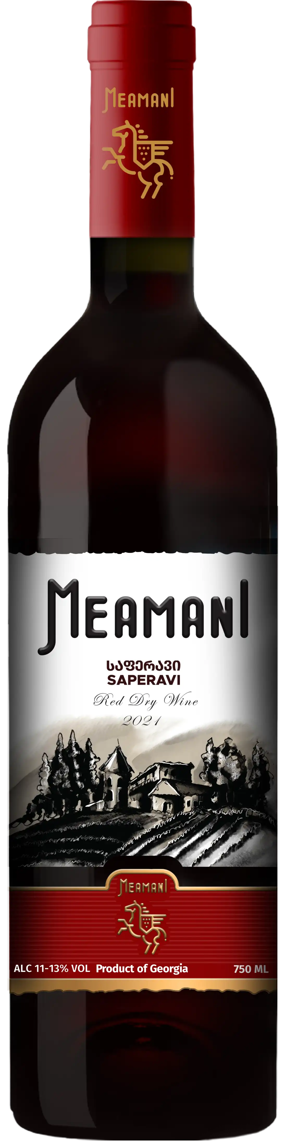 Вино Саперави красное сухое Меамани