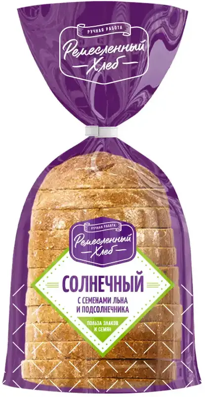 Хлеб Солнечный с семенами льна и подсолнечника 350г Аладушкин