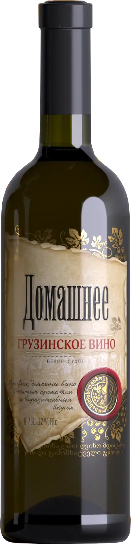 Вино Грузинское Домашнее белое сухое
