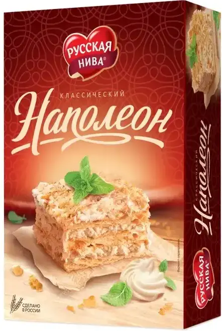 Торт слоеный Наполеон 340 гр Русская нива