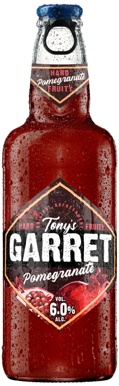 Пивной напиток Тони`с Гаррет хард гранат 6% 0,4 ст