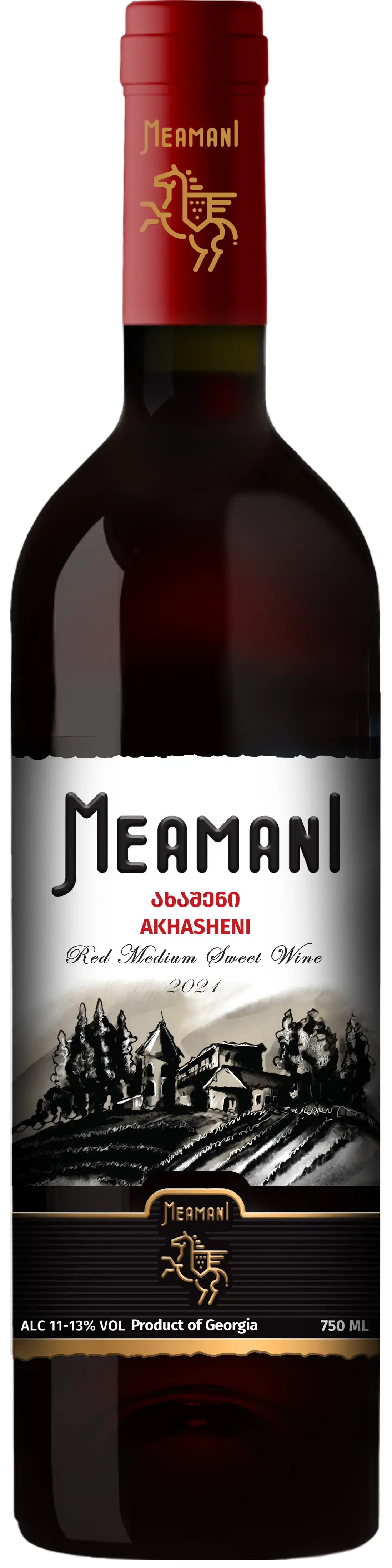 Вино Ахашени красное полусладкое Меамани