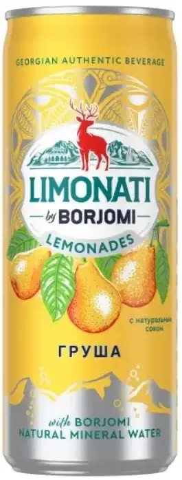 Лимонад Боржоми со вкусом Груши 0,33 л ж/б
