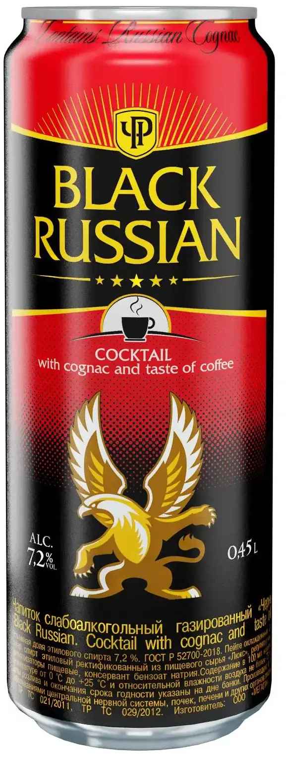 Напиток слабоалкогольный Черный Русский Коньяк и Кофе