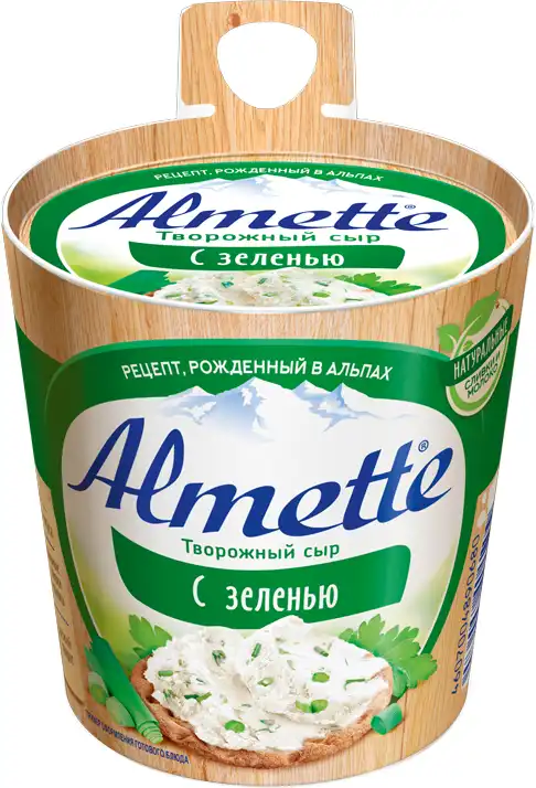 Сыр творожный Альметте с зеленью 