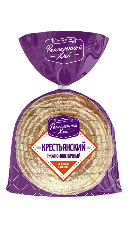 Хлеб Ремесленный Крестьянский ржано-пшеничный на ржаной закваске 400г 