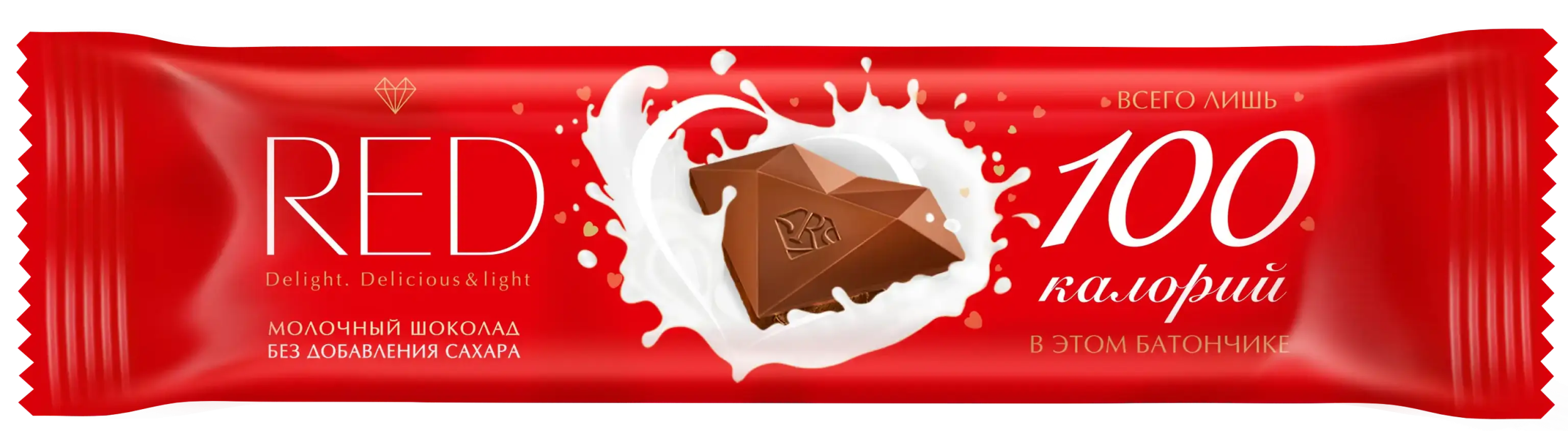 Шоколад RED молочный без сахара 26г