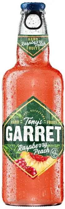 Пивной напиток Тони`с Гаррет малина персик 4,6% 0,4 ст