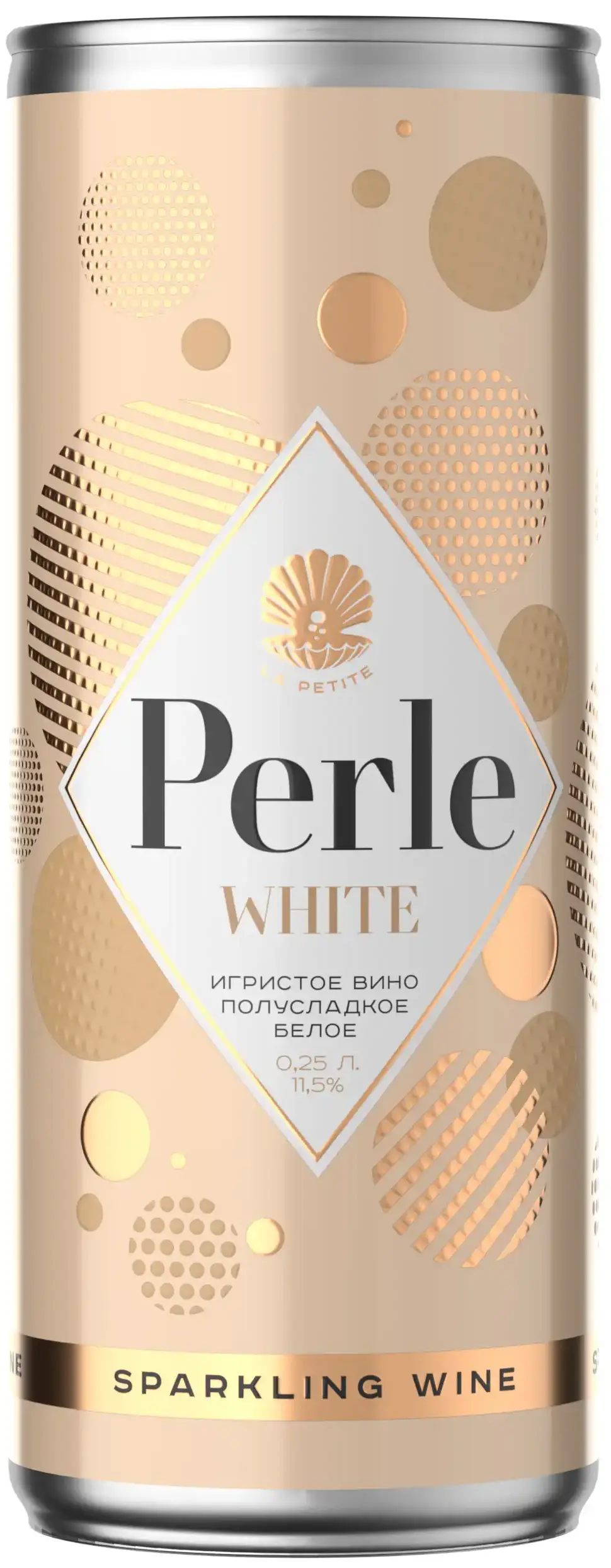 Вино игристое Ла Петит Перле белое полусладкое 11,5% 0,25 ж/б