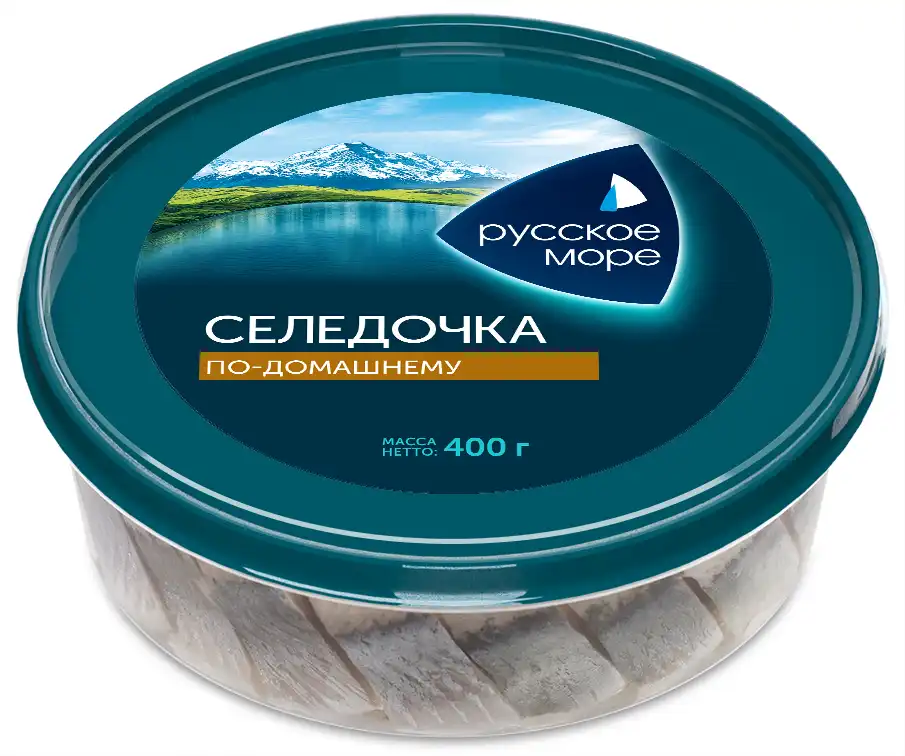 Филе-кусочки  сельди  по-домашнему в масле 400 г Русское море 