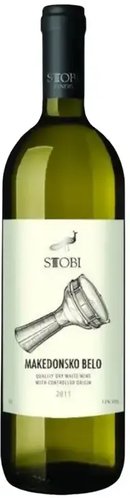 Вино Стоби Македонское белое сухое