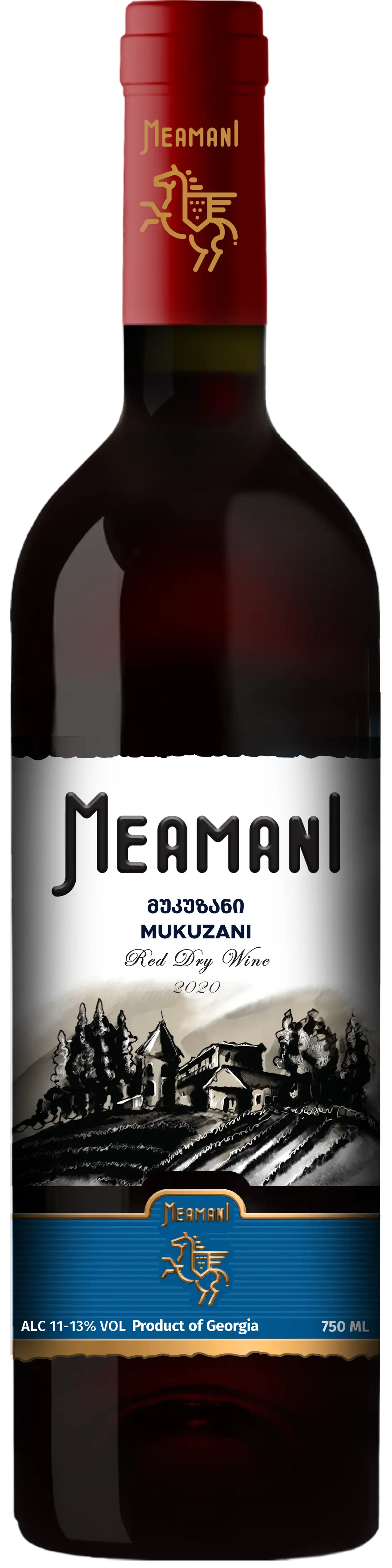 Вино Мукузани красное сухое Меамани