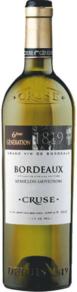 Cruse, 6-eme generation Semillon-Sauvignon, Bordeaux AOP (Круз 6 Женерасьон Бордо Семильон-Совиньон)