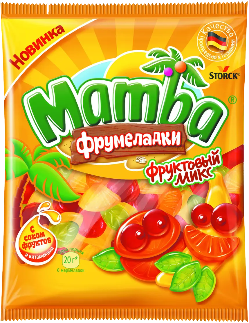 Жевательный мармелад Мамба Фрумеладки фруктовый микс 72г